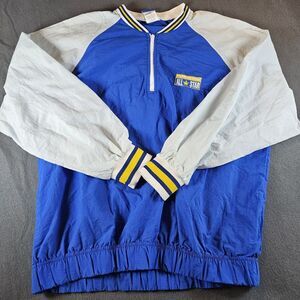 Vintage Converse All Star Made In USA Windbreaker Jacket Mens L Blue White 90s‎